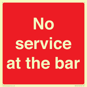 No service at the bar